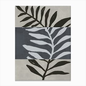 Black Botanic No 2 Canvas Print