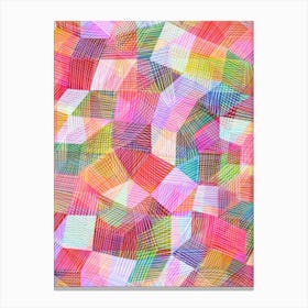 Chroma Abstract - Soft Pink Canvas Print