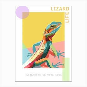 Modern Colourful Lizard Abstract Illustration 4 Poster Canvas Print