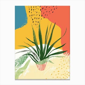 Air Plant Plant Minimalist Illustration 7 Canvas Print