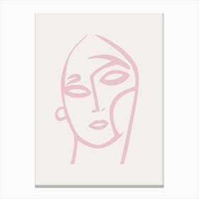 Abstract Pink Face 1 Canvas Print