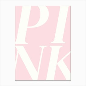 Pink Typo Canvas Print