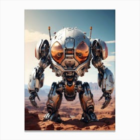 Robot In The Desert 2 Canvas Print