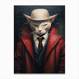 Gangster Cat Colorpoint Shorthair Canvas Print
