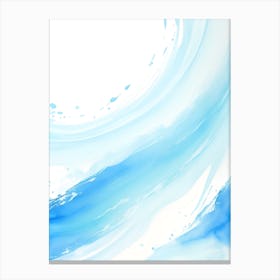 Blue Ocean Wave Watercolor Vertical Composition 128 Canvas Print