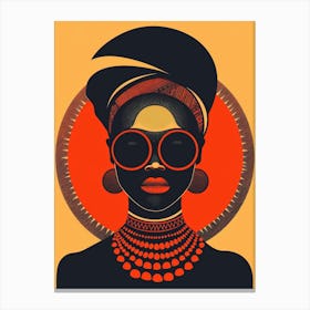 African Woman In Sunglasses 6 Canvas Print