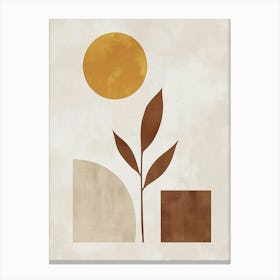 Tree And A Sun Canvas Print