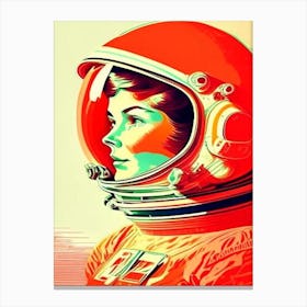Cosmonaut Vintage Sketch Space Canvas Print