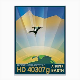 Super Earth Hd 400g Space Vintage Poster Canvas Print
