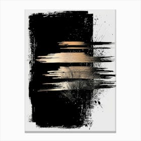 Abstract Black And Gold Painting 30 Canvas Print