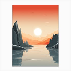 Polar Abstract Minimalist 6 Canvas Print