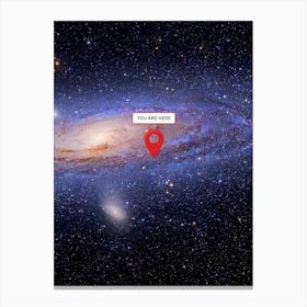 You are here: Milky Way (Messier 31, M31) — space poster, science poster, galactic map, space map Canvas Print