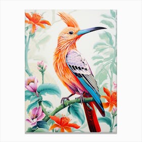 Colourful Bird Painting Hoopoe 4 Canvas Print