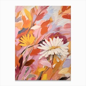 Fall Flower Painting Asters 3 Canvas Print