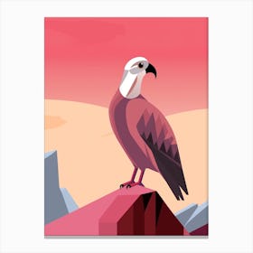 Minimalist Vulture 2 Illustration Canvas Print
