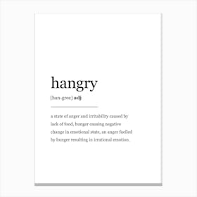 Hangry Quote Canvas Print