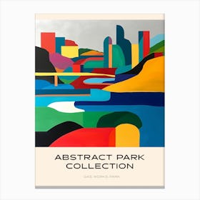 Abstract Park Collection Poster Gas Works Park Seattle 1 Canvas Print