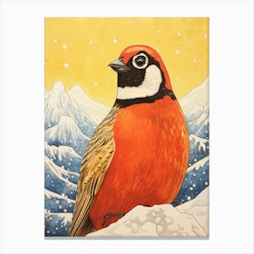 Bird Illustration Partridge 2 Canvas Print