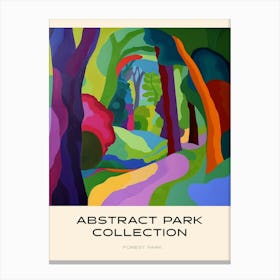 Abstract Park Collection Poster Forest Park Portland 4 Canvas Print