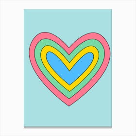 Heart Of Love Vector Illustration Canvas Print