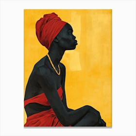 The African Woman; A Boho Reflection Canvas Print