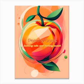 Peach Goals Canvas Print