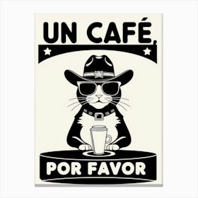 Un Cafe Por Favor 5 Canvas Print