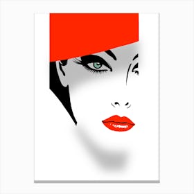 Red Hat Woman Canvas Print