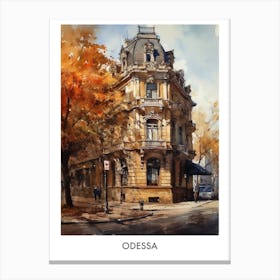 Odessa Watercolor 2travel Poster Canvas Print