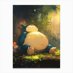 Snorlax Pokemon Anime Manga Japan Poster Canvas Print