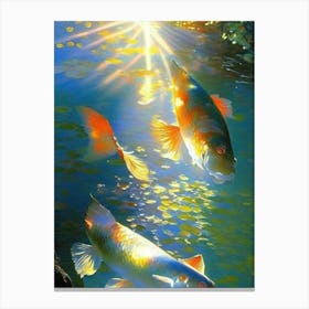 Hariwake Koi Fish Monet Style Classic Painting Canvas Print