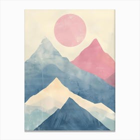 Mountains And Sun Canvas Print