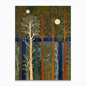 William Morris Moonlight Forest 19 Canvas Print