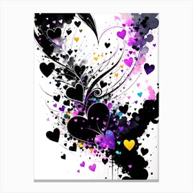 Heart Splatter 1 Canvas Print