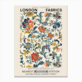 Poster Aster Amaze London Fabrics Floral Pattern 8 Canvas Print