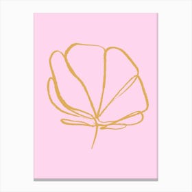 Flower On A Pink Background Canvas Print