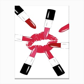 Red Lipsticks Canvas Print