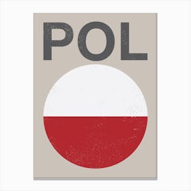 Poland Flag Canvas Print
