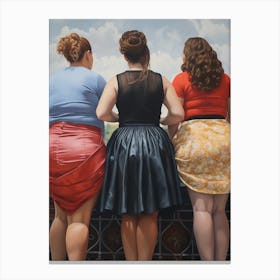 Body Positivity Here Come The Girls 5 Canvas Print