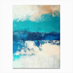 Teal And Beige Canvas Print