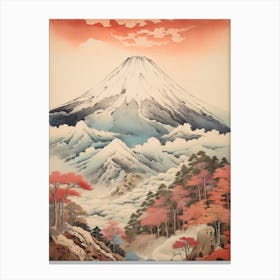 Mount Gassan In Yamagata,, Ukiyo E Drawing 2 Canvas Print
