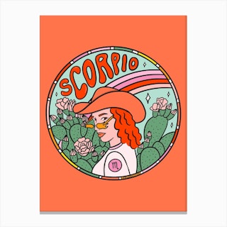 Scorpio Cowgirl Canvas Print