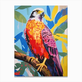 Colourful Bird Painting Falcon 5 Canvas Print
