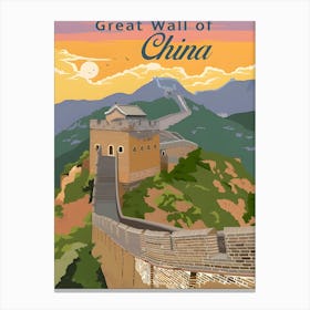 Great Wall Of China Poster Canvas Print