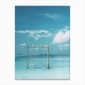 Swings On The Beach Canvas Print