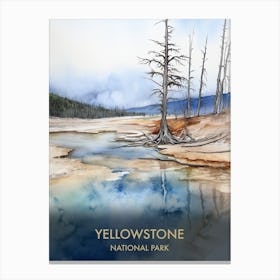 Yellowstone Park Watercolour 1 Canvas Print