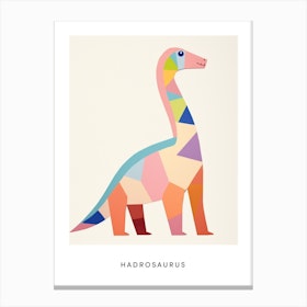 Nursery Dinosaur Art Hadrosaurus 2 Poster Canvas Print