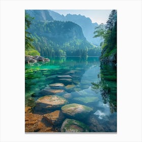 Lake In The Mountains Canvas Print