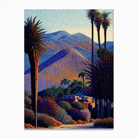 Palmdale, City Us  Pointillism Canvas Print