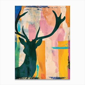 Deer 1 Cut Out Collage Canvas Print